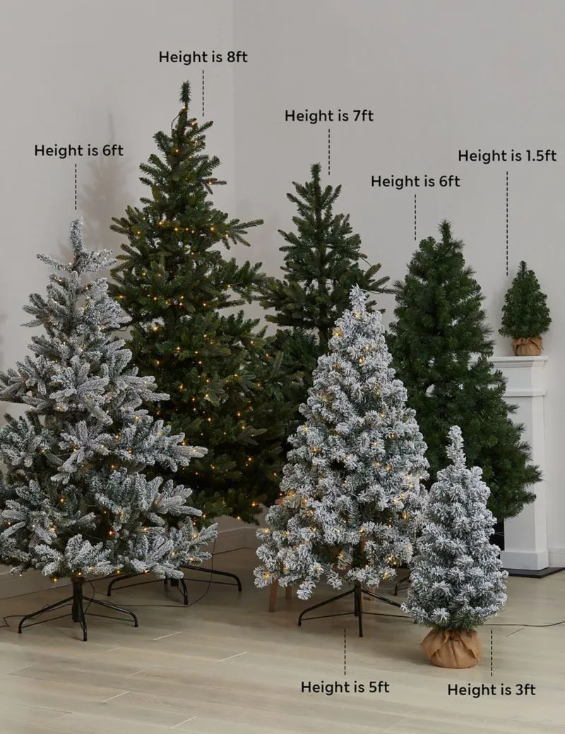 1.5ft Pre-Lit Snowy Christmas Tree