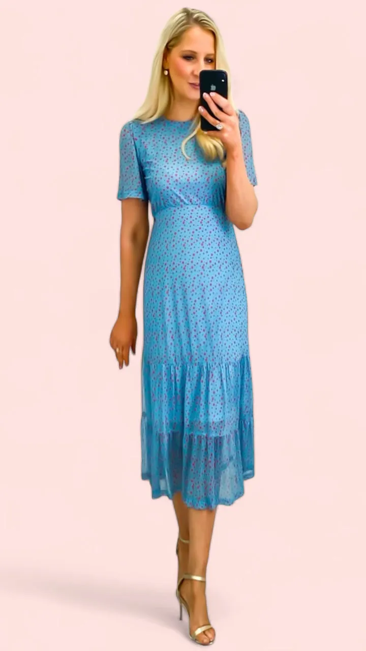 4-A1535 Grace Blue Dotty Dress