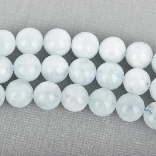 6mm Light BLUE AQUAMARINE Round Beads, Natural Gemstone, strand, gaq0011