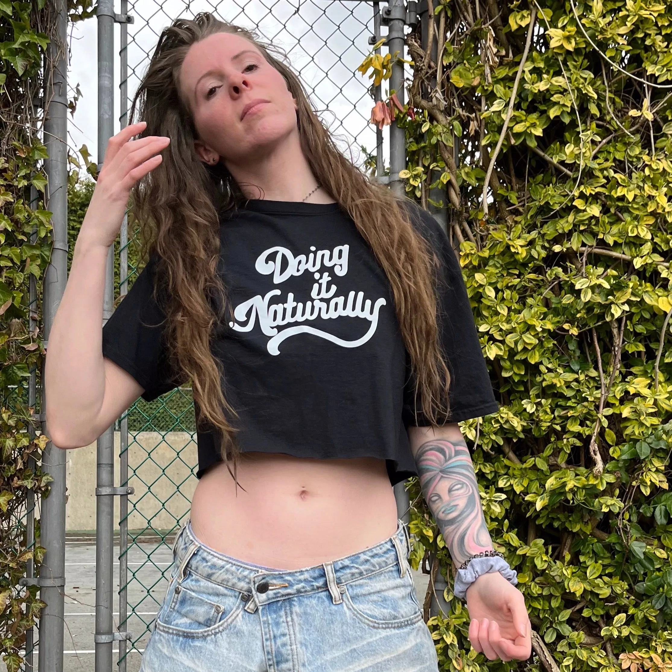 90’s Cut-Off Crop T Heather Grey | Doing it Naturally