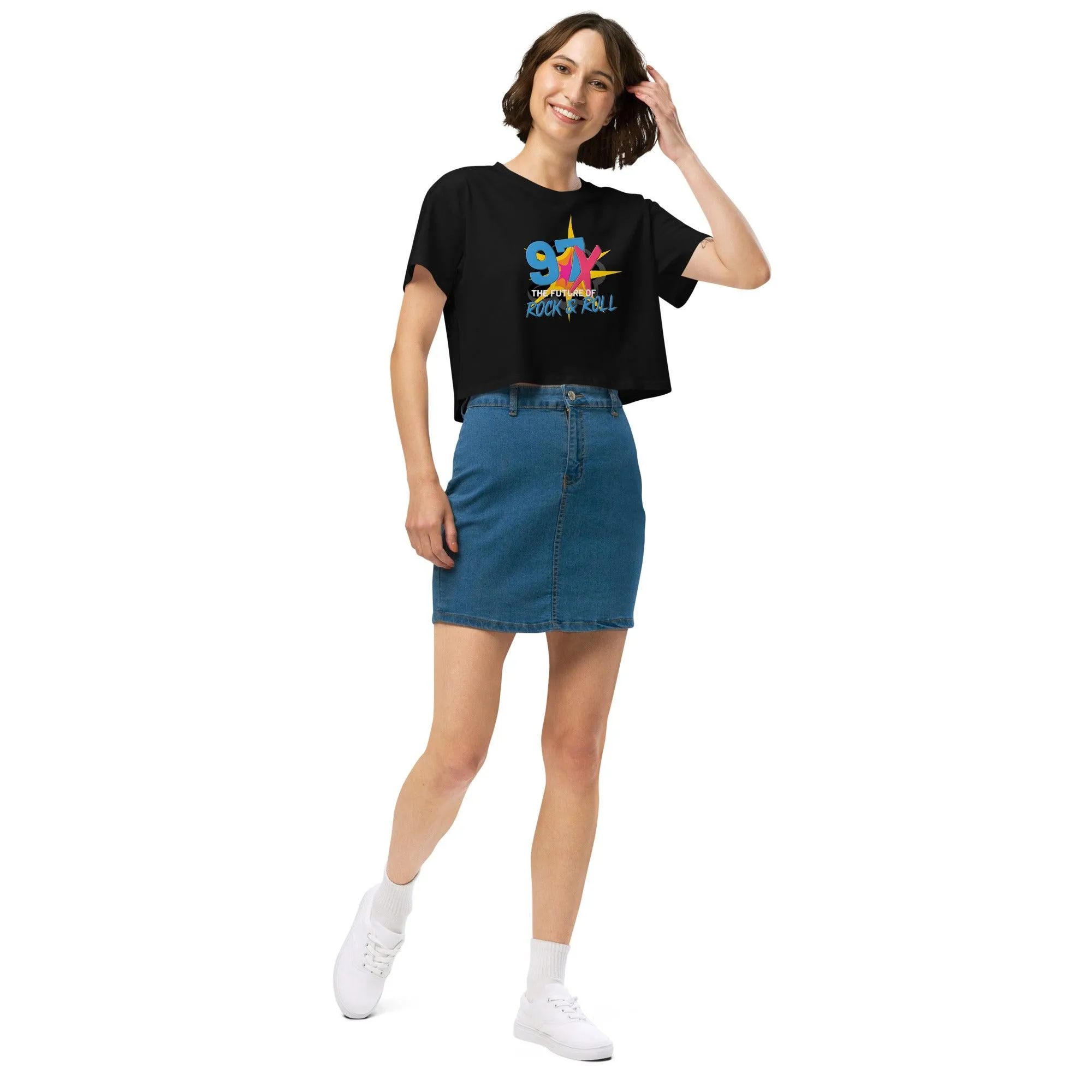 97x The Future Of Rock n Roll Women’s crop top