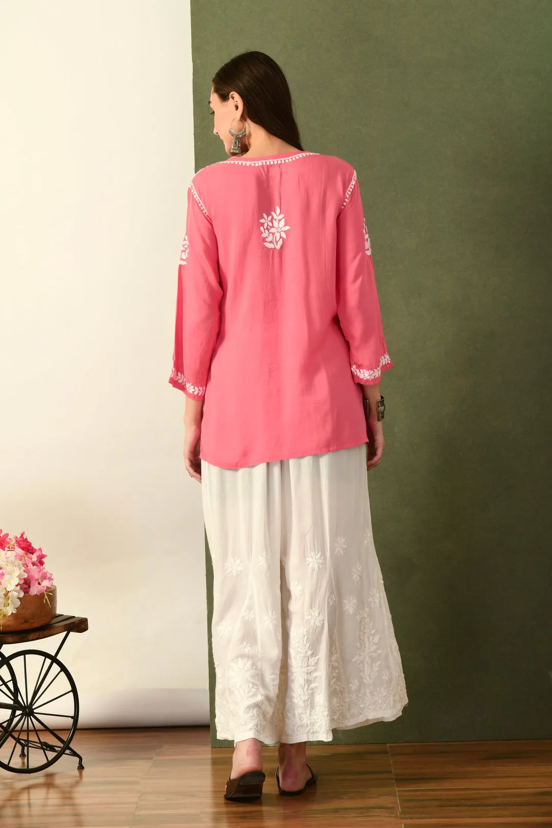 Aabha Premium Modal Chikankari Top