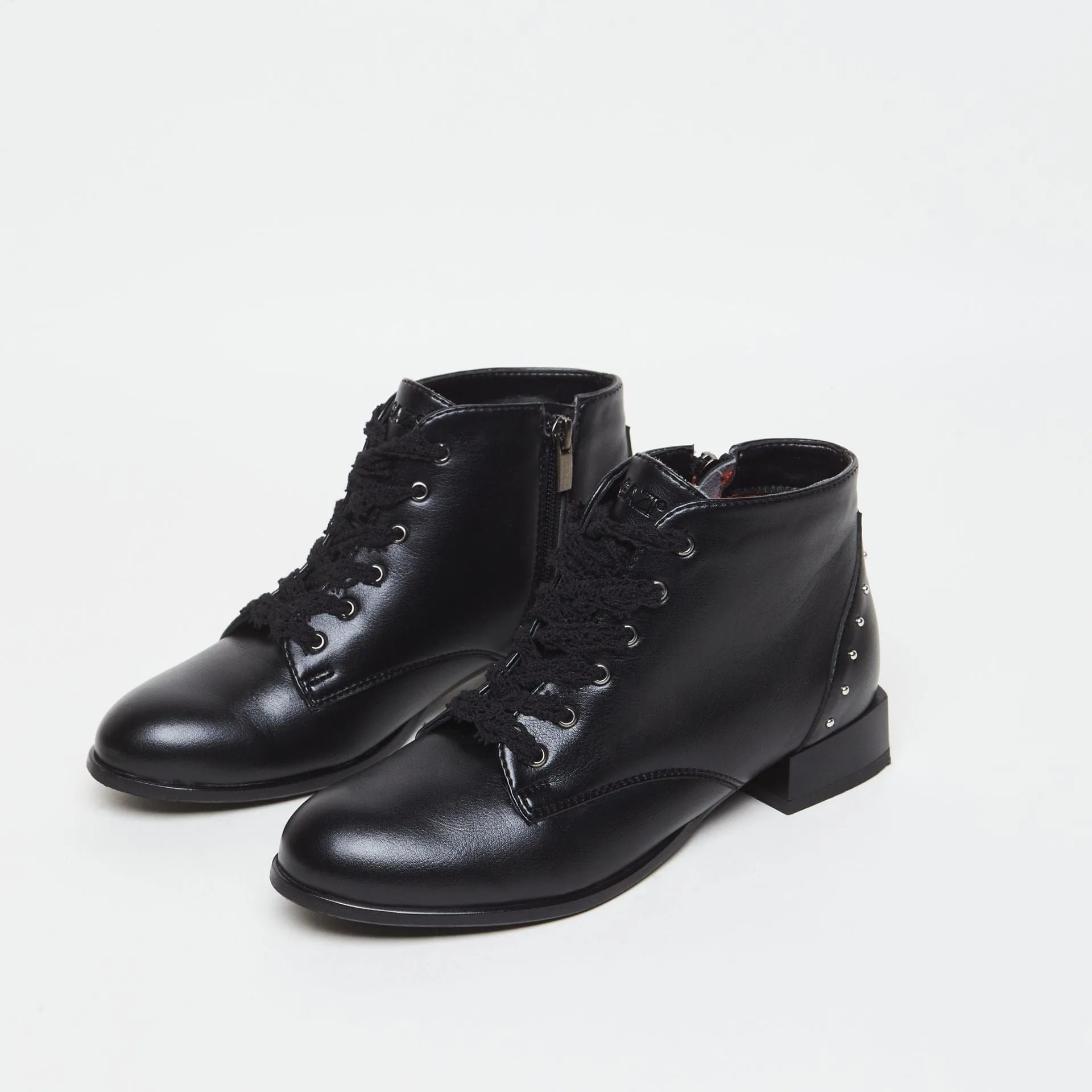 Alex Vegan Leather Boots | Black