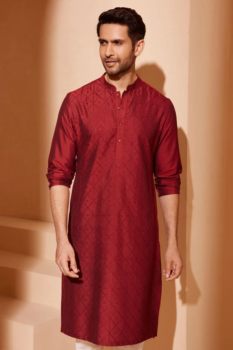 All Over Jaal Embroidered Kurta Set