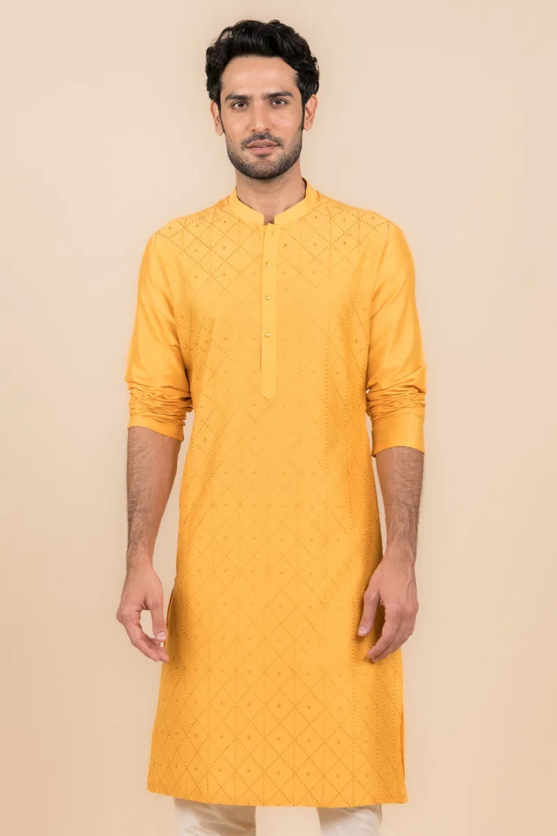 All Over Jaal Embroidered Kurta Set