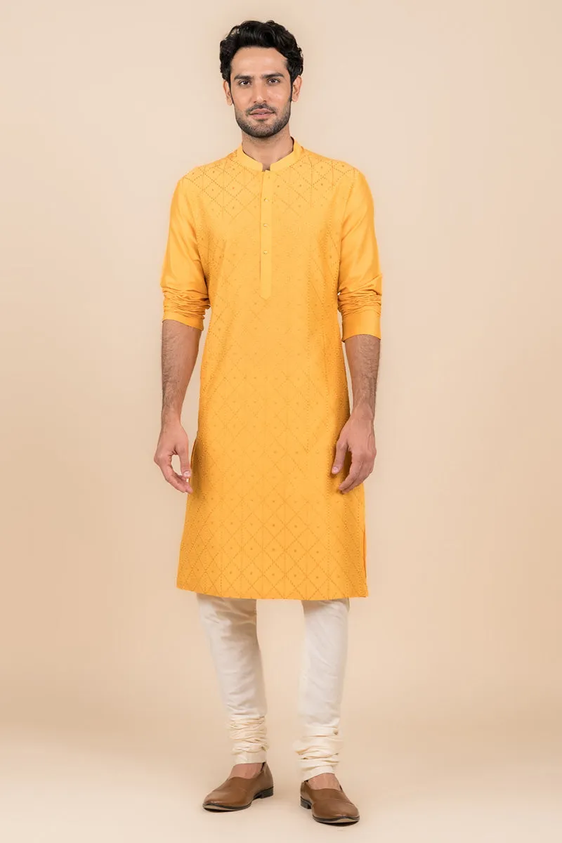 All Over Jaal Embroidered Kurta Set