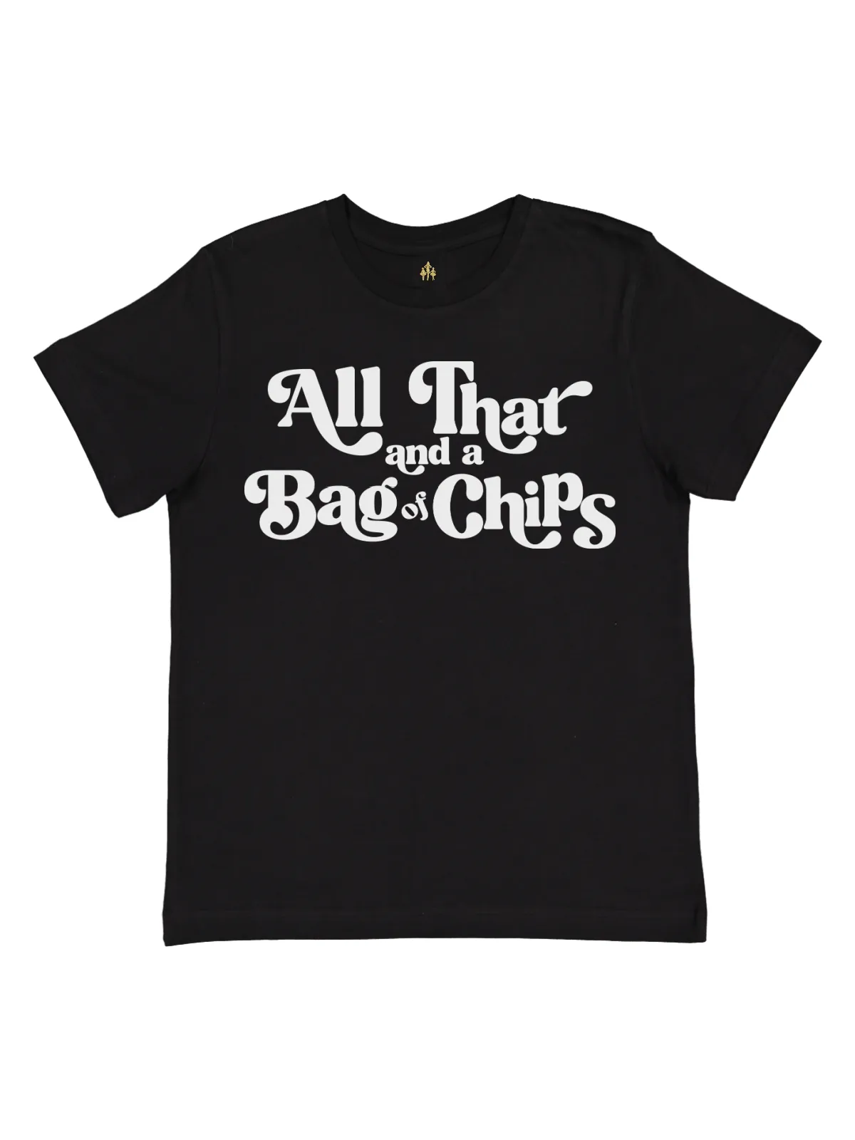 All That and a Bag of Chips Matching Mommy and Me Shirts Set - Black