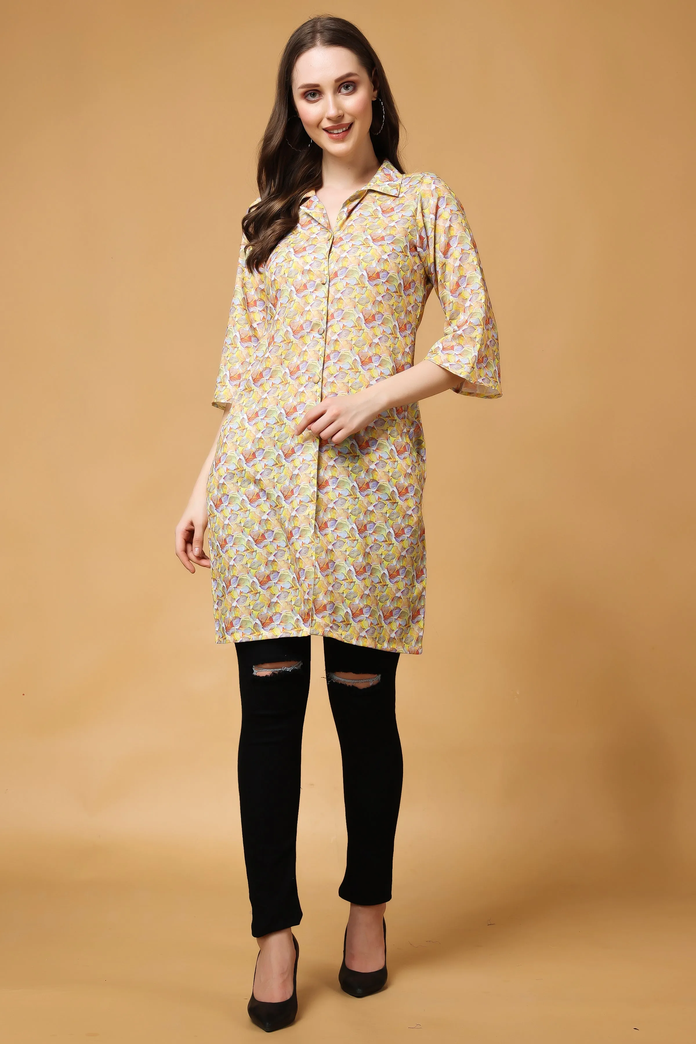 Almond Blossom Modal Short Kurta