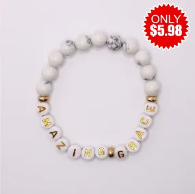 AMAZING GRACE Bead & Stone Bracelet - 5.98