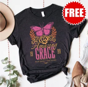 Amazing Grace Butterfly Tee - F