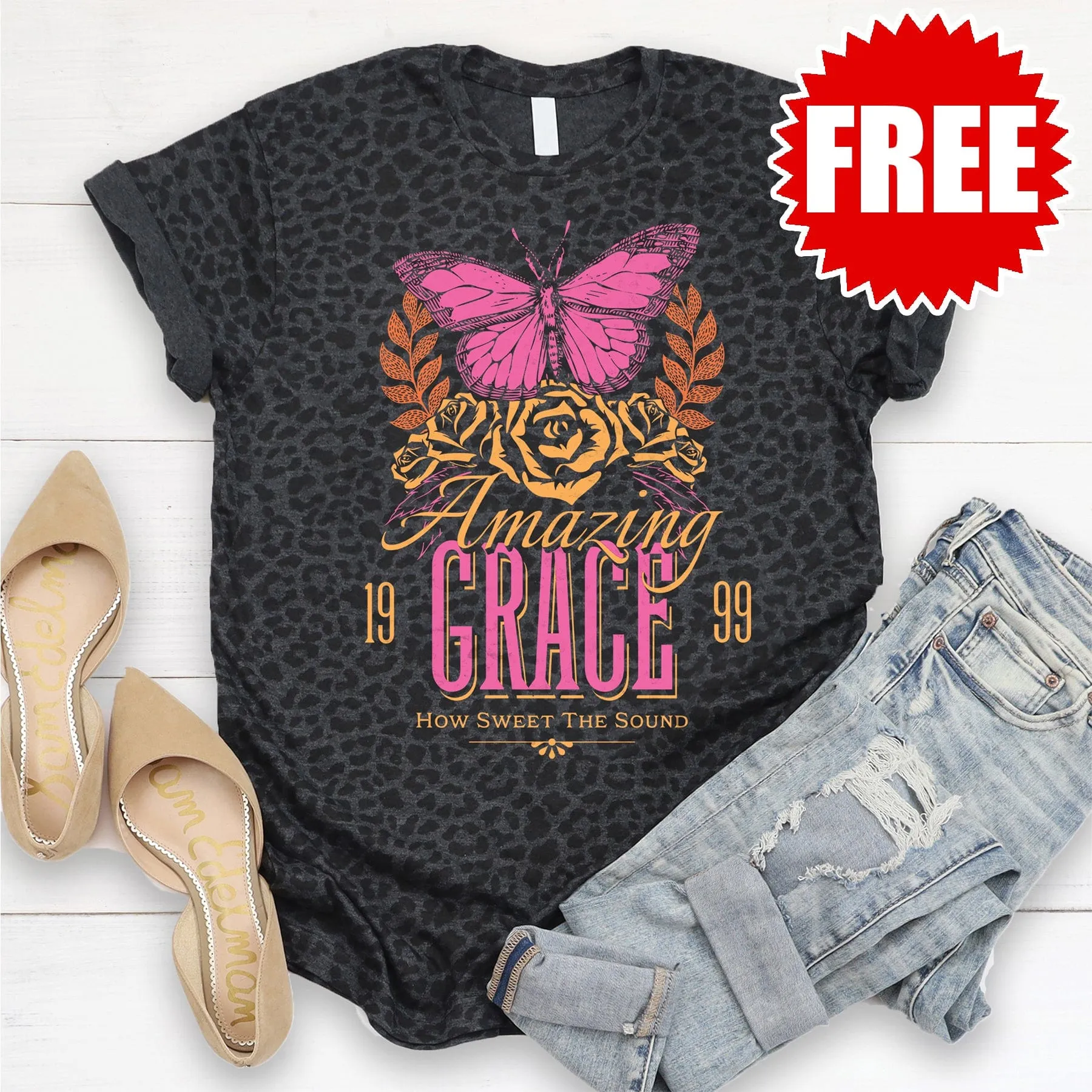 Amazing Grace Butterfly Tee - F