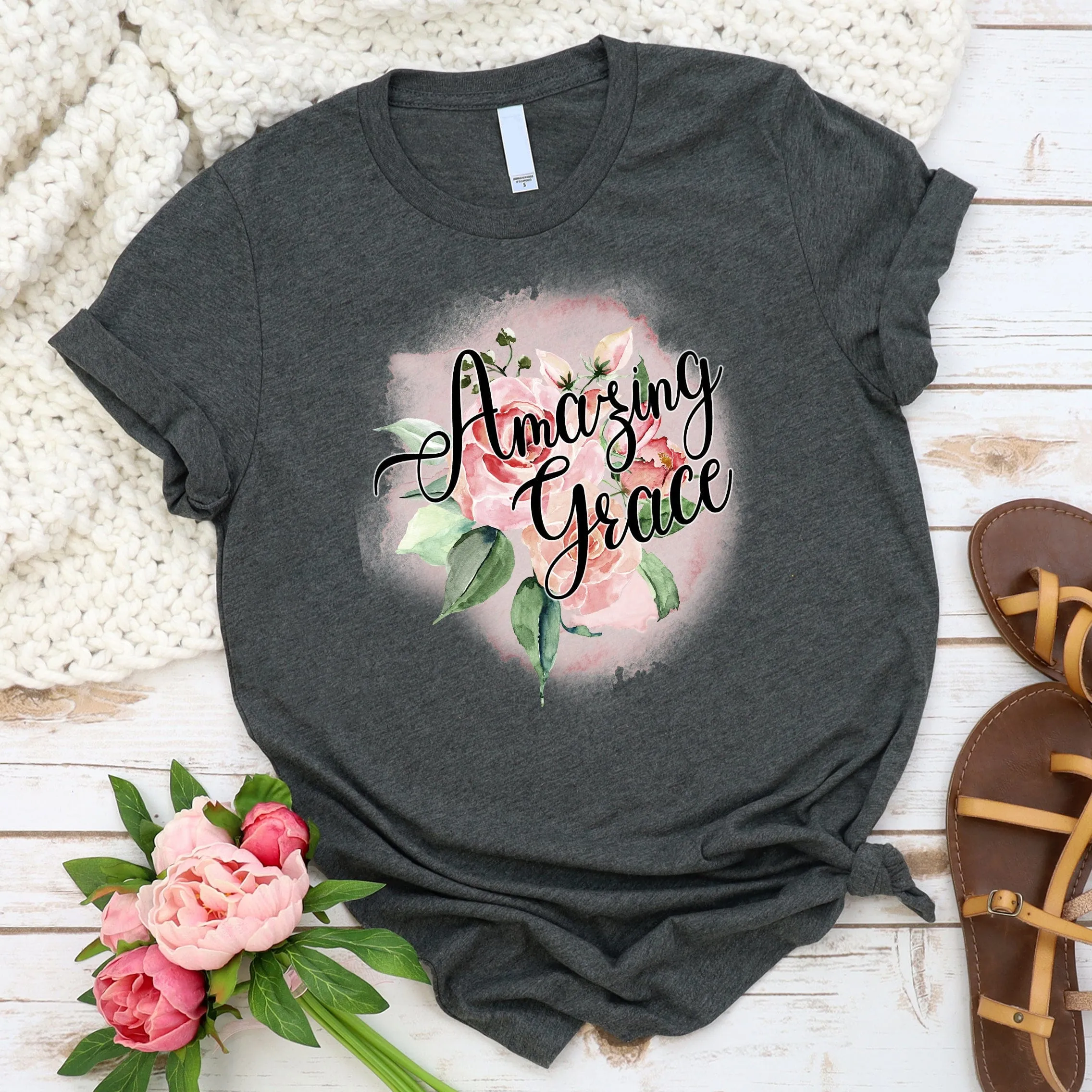 Amazing Grace Rose Tee