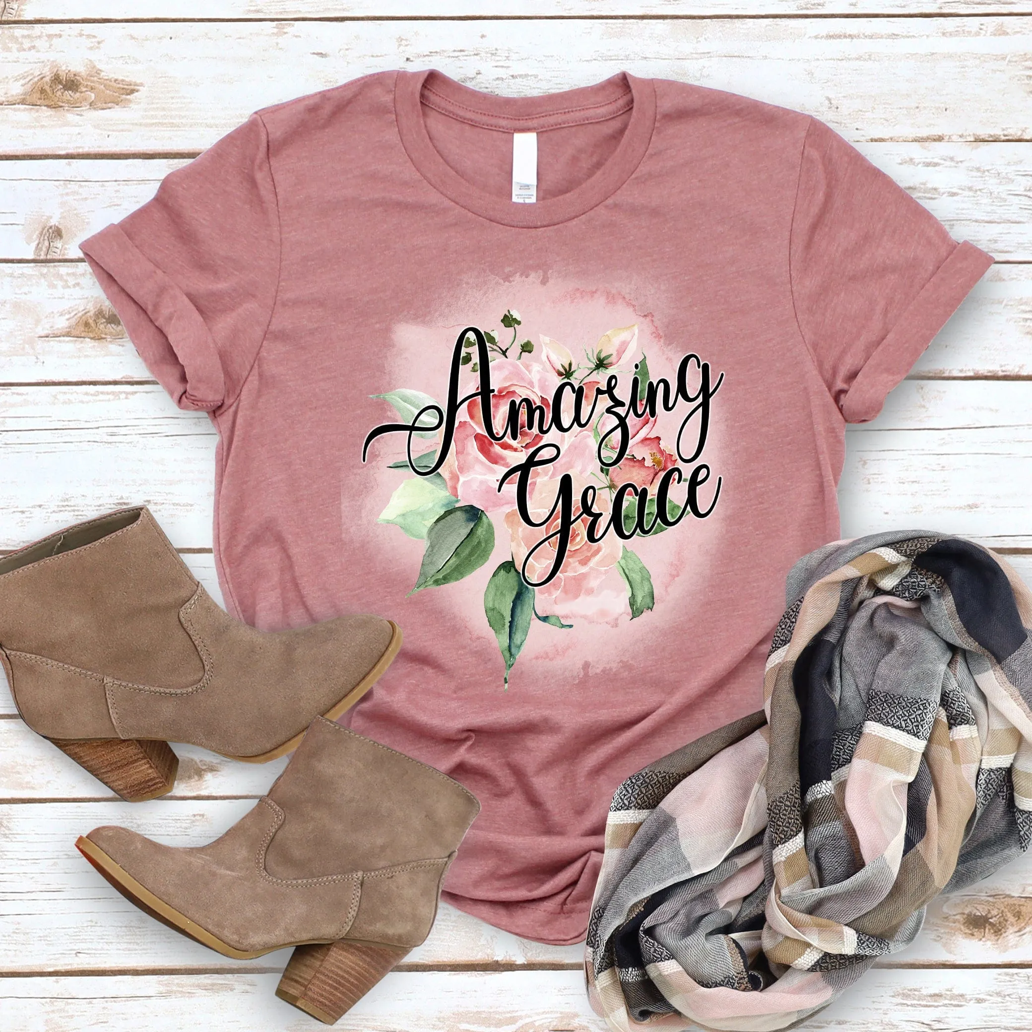 Amazing Grace Rose Tee