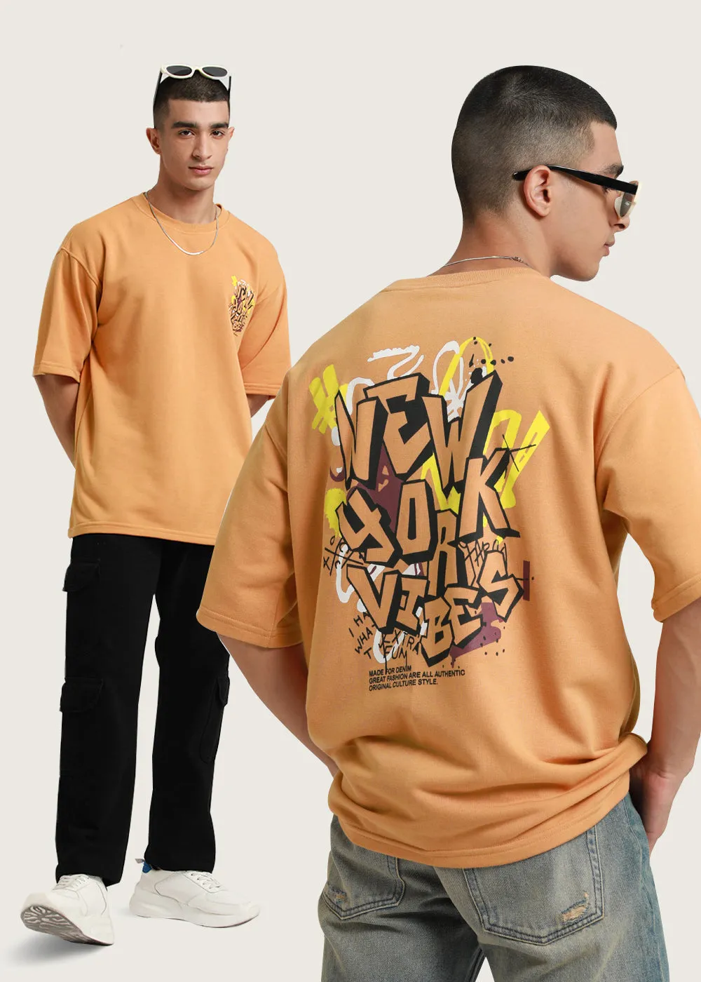 Apricot Orange Oversized T-shirt