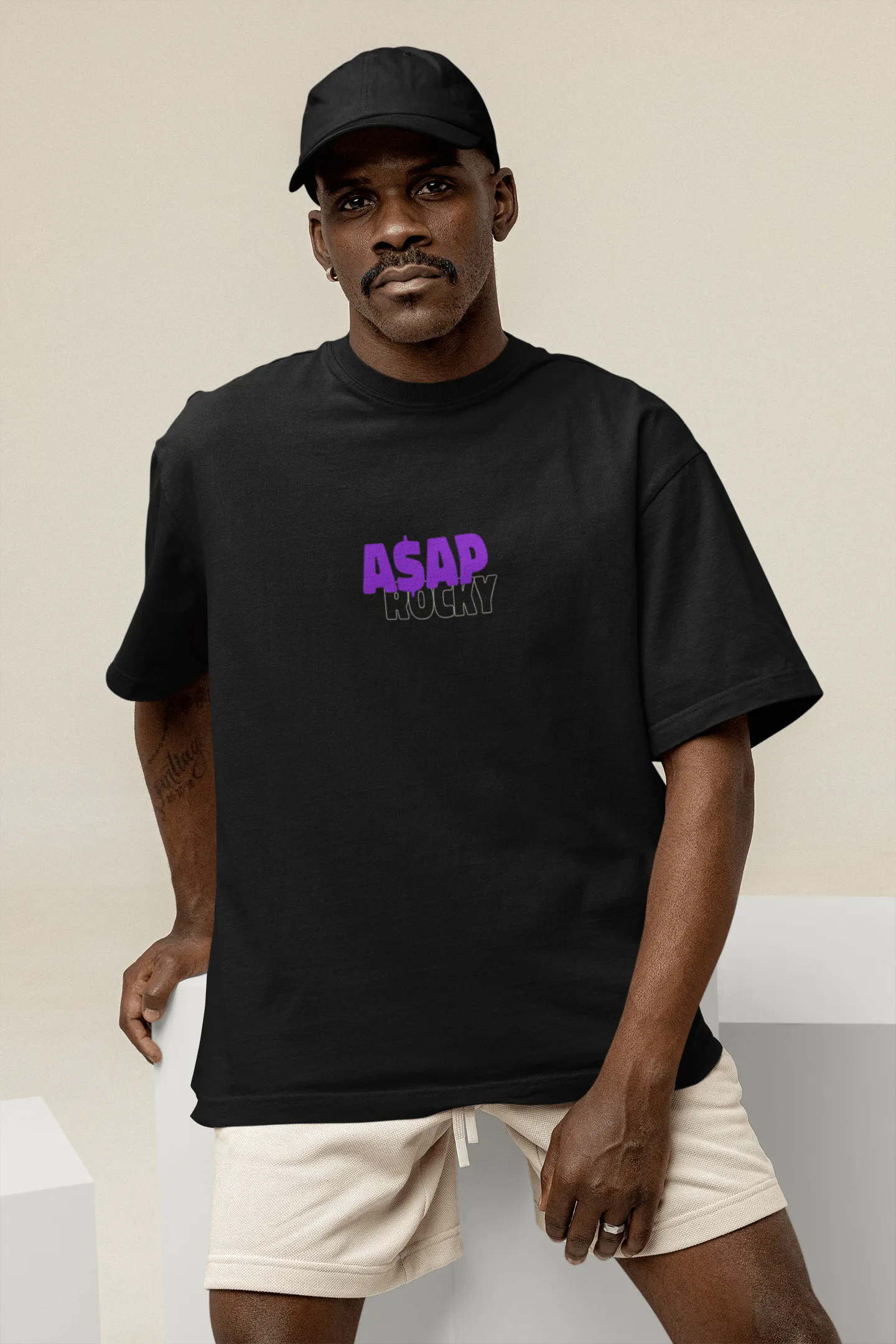 ASAP Rocky Oversized T-shirt - Black