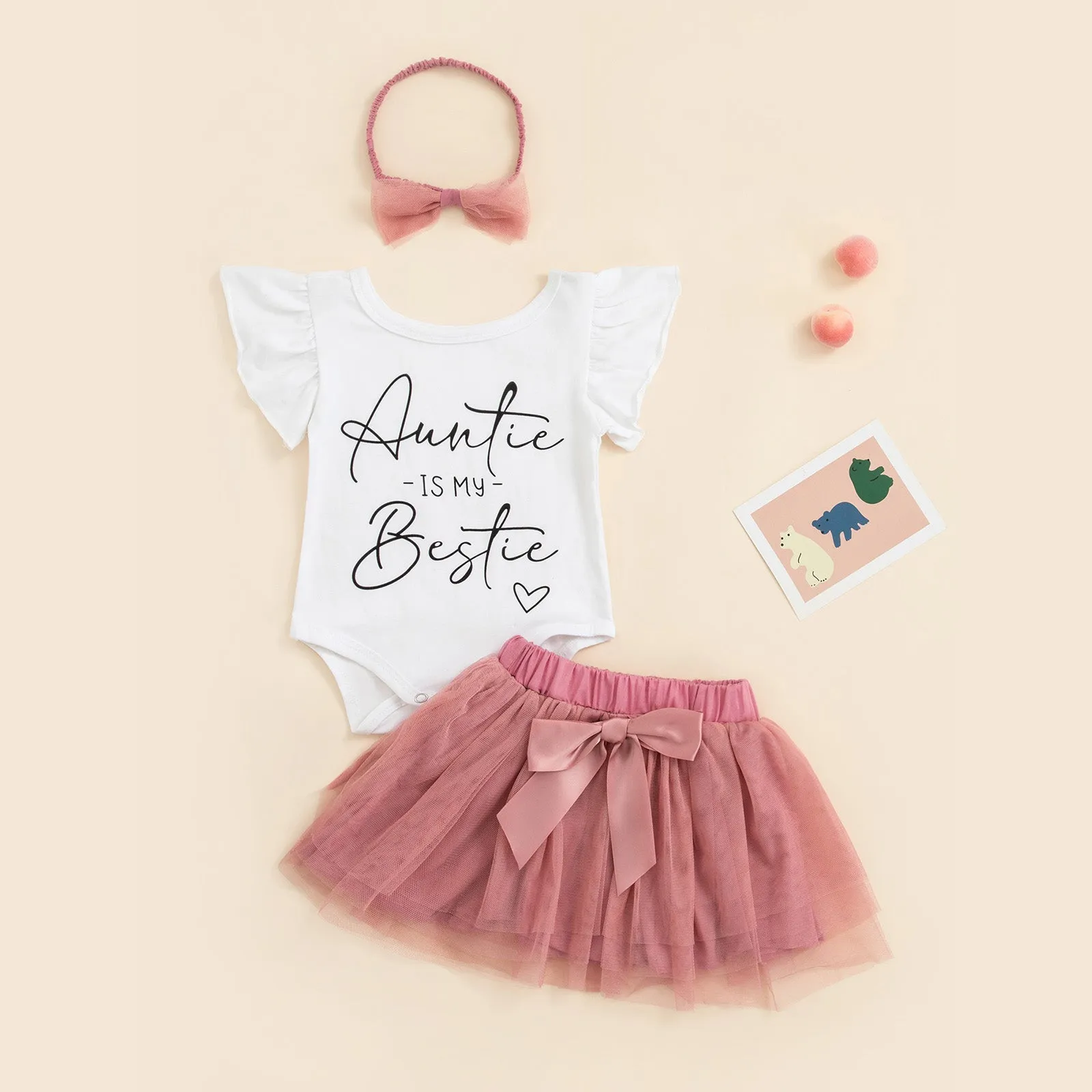 AUNTIE IS MY BESTIE Tutu Outfit with Headband