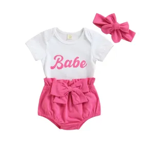 BABE Pink Outfit with Headband