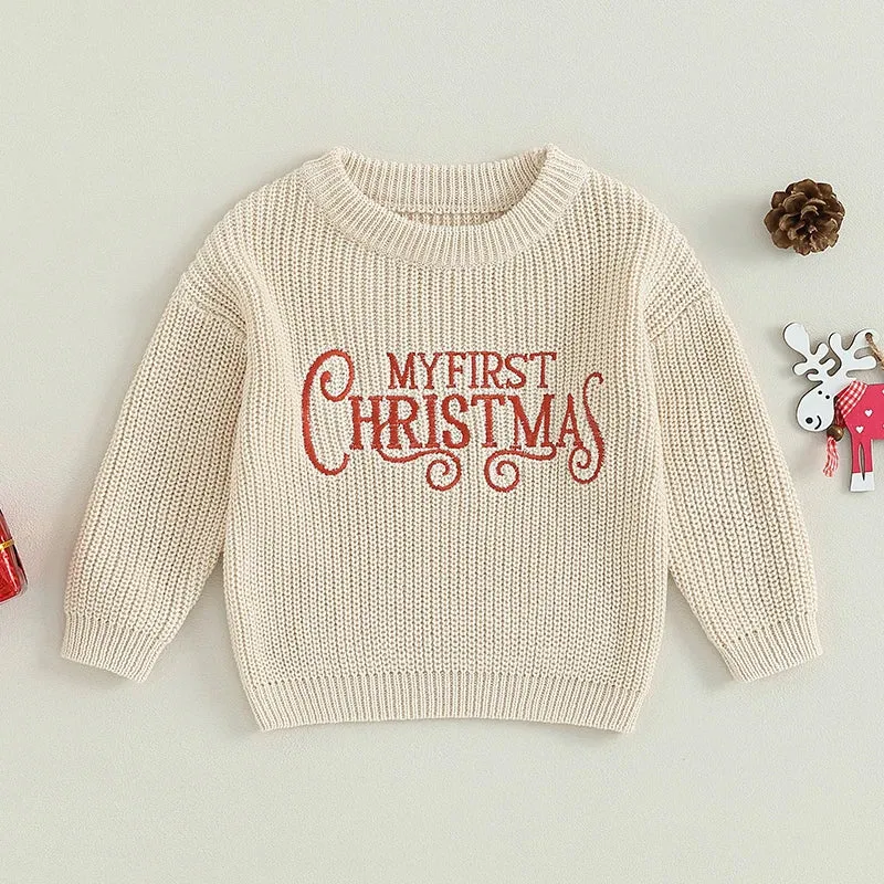 Baby Deluxe Sweater - MY FIRST CHRISTMAS - to 24M