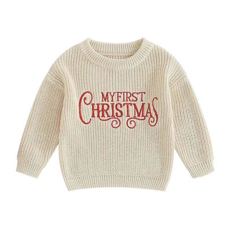 Baby Deluxe Sweater - MY FIRST CHRISTMAS - to 24M