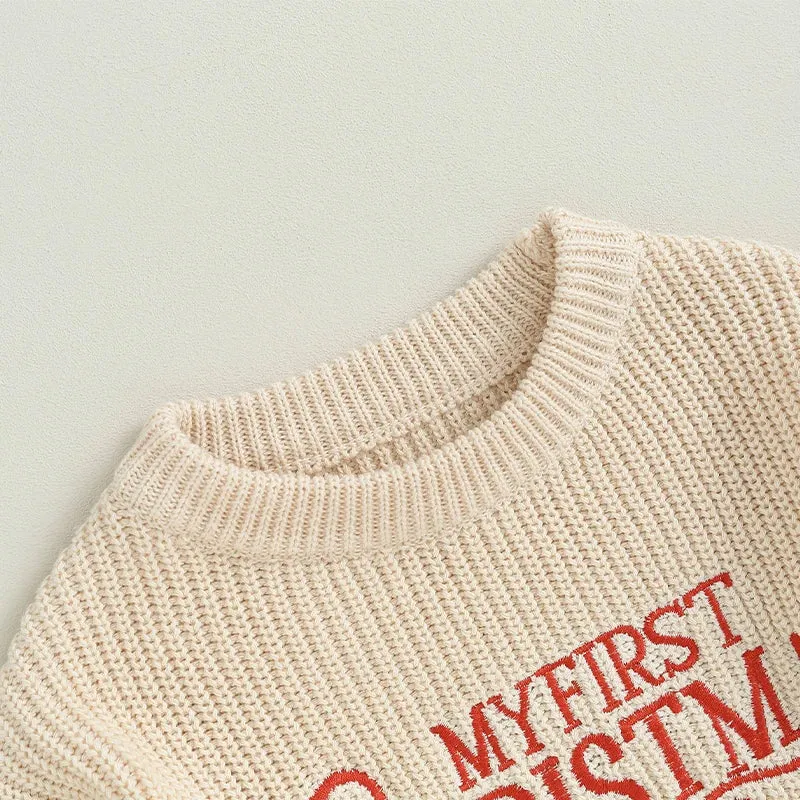 Baby Deluxe Sweater - MY FIRST CHRISTMAS - to 24M