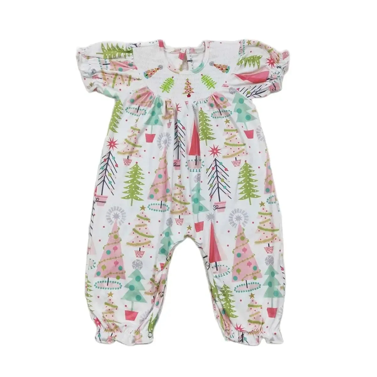 Baby Romper Christmas Abstract Trees