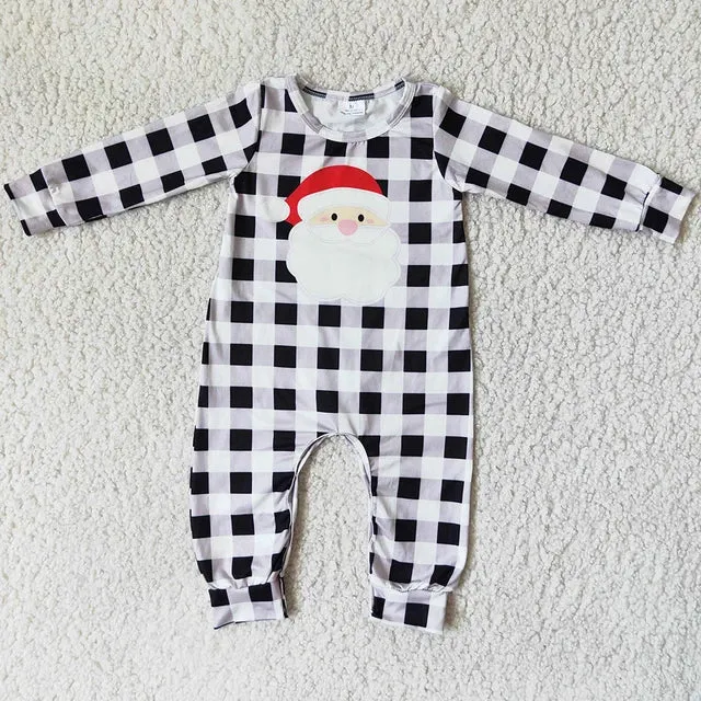 Baby Romper - Christmas - Santa Plaid Boys Girls