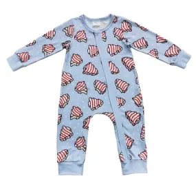 Baby Romper - Christmas - Tree Treats Boys Girls Zip