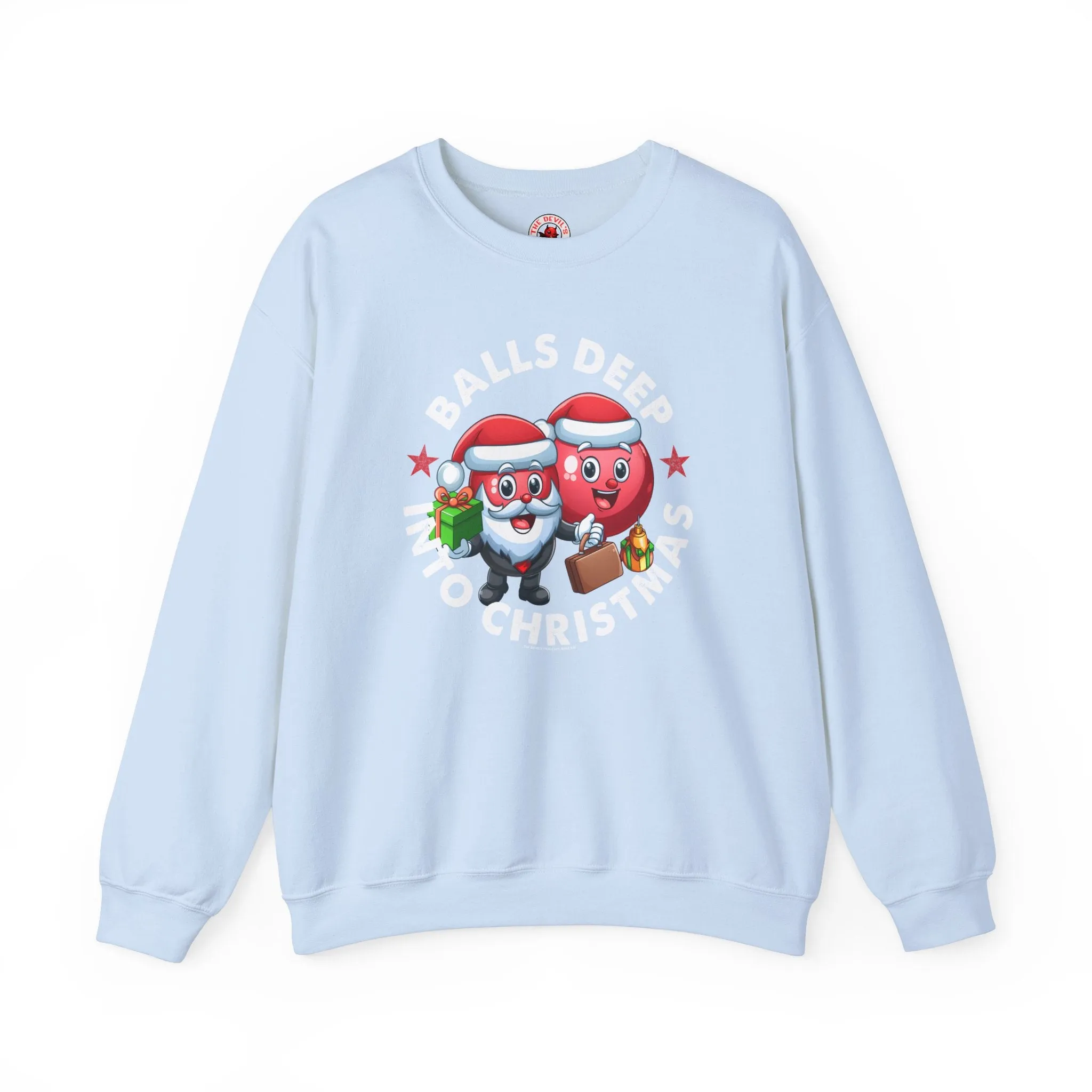 Balls Deep Into Christmas Crewneck Sweatshirt