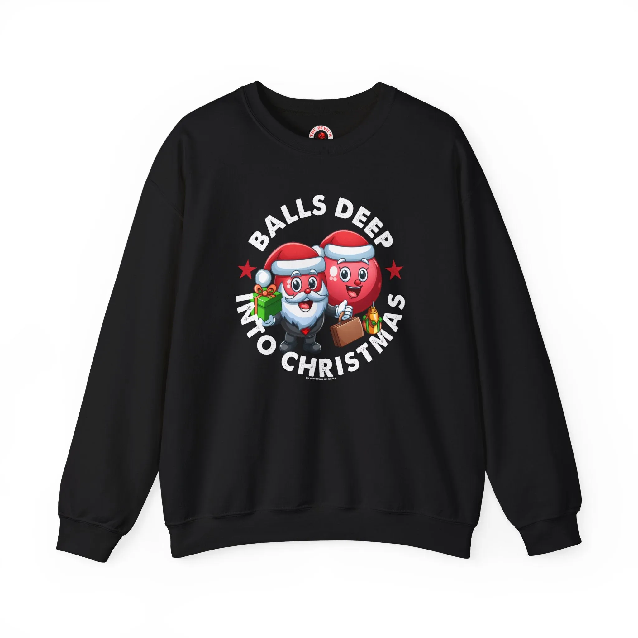 Balls Deep Into Christmas Crewneck Sweatshirt