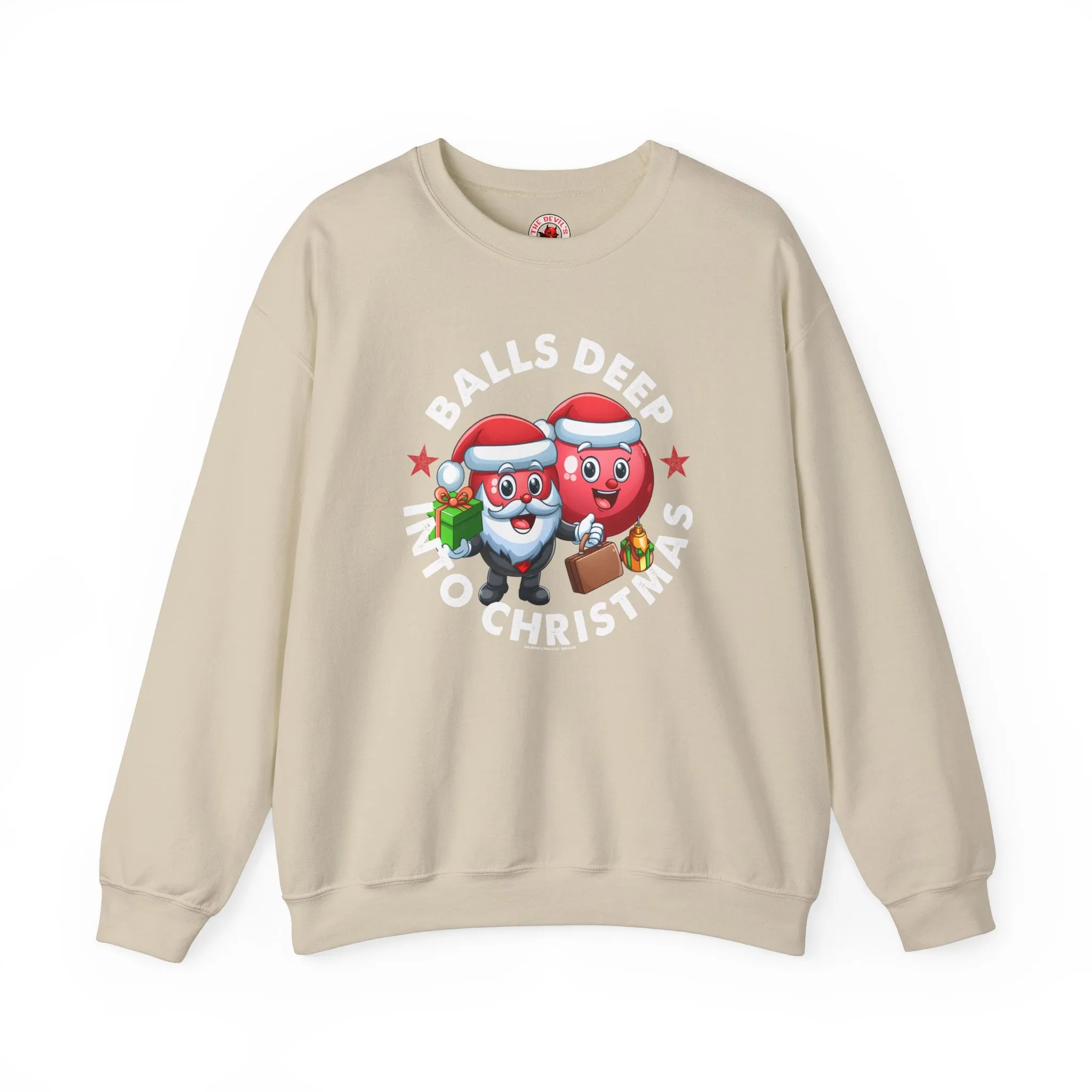 Balls Deep Into Christmas Crewneck Sweatshirt