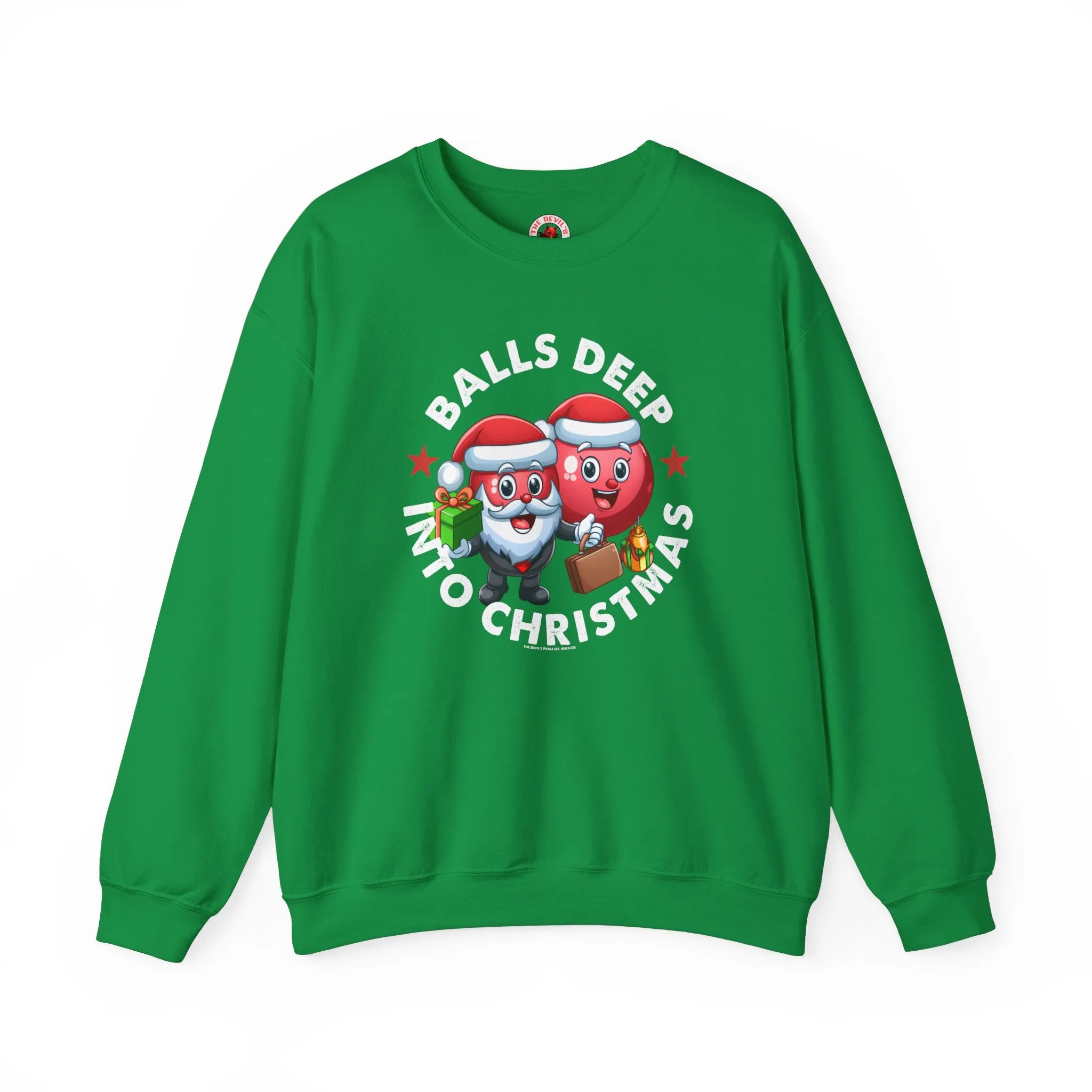 Balls Deep Into Christmas Crewneck Sweatshirt