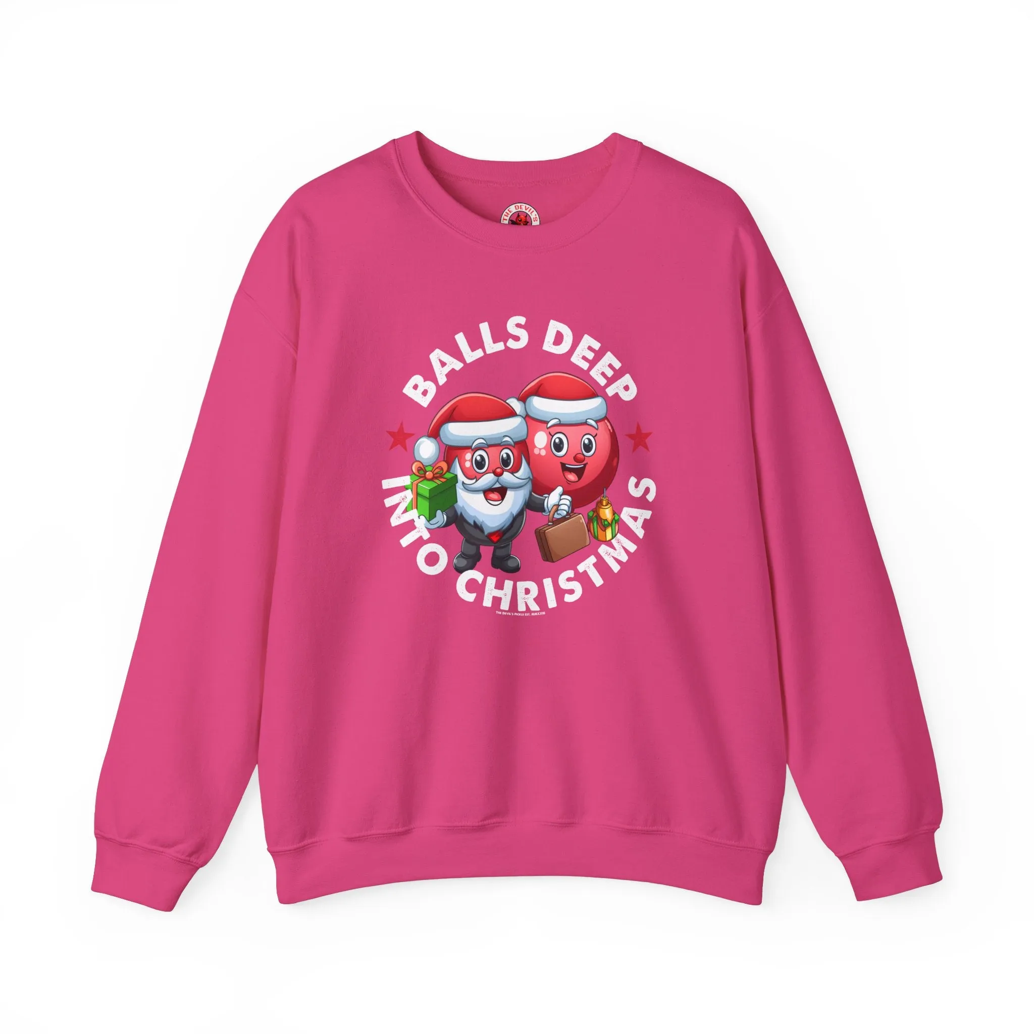 Balls Deep Into Christmas Crewneck Sweatshirt