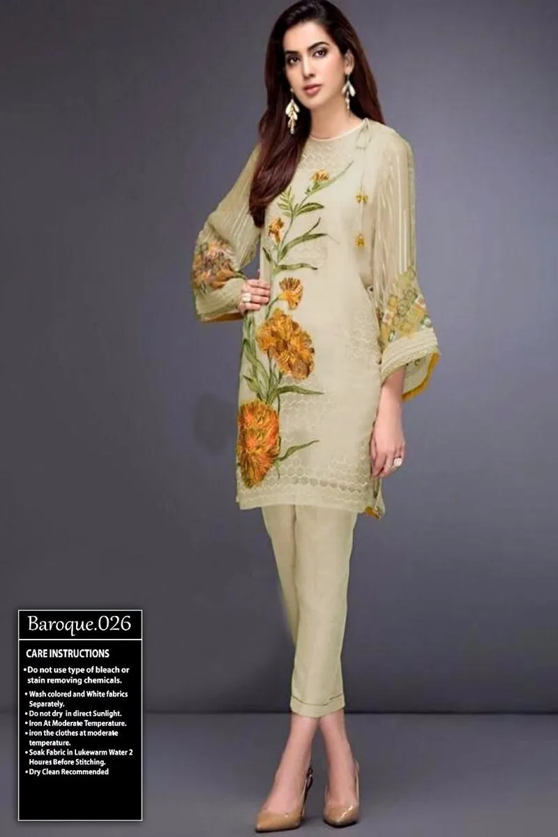 Baroque BQR-026 Linen three piece suit Winter Collection