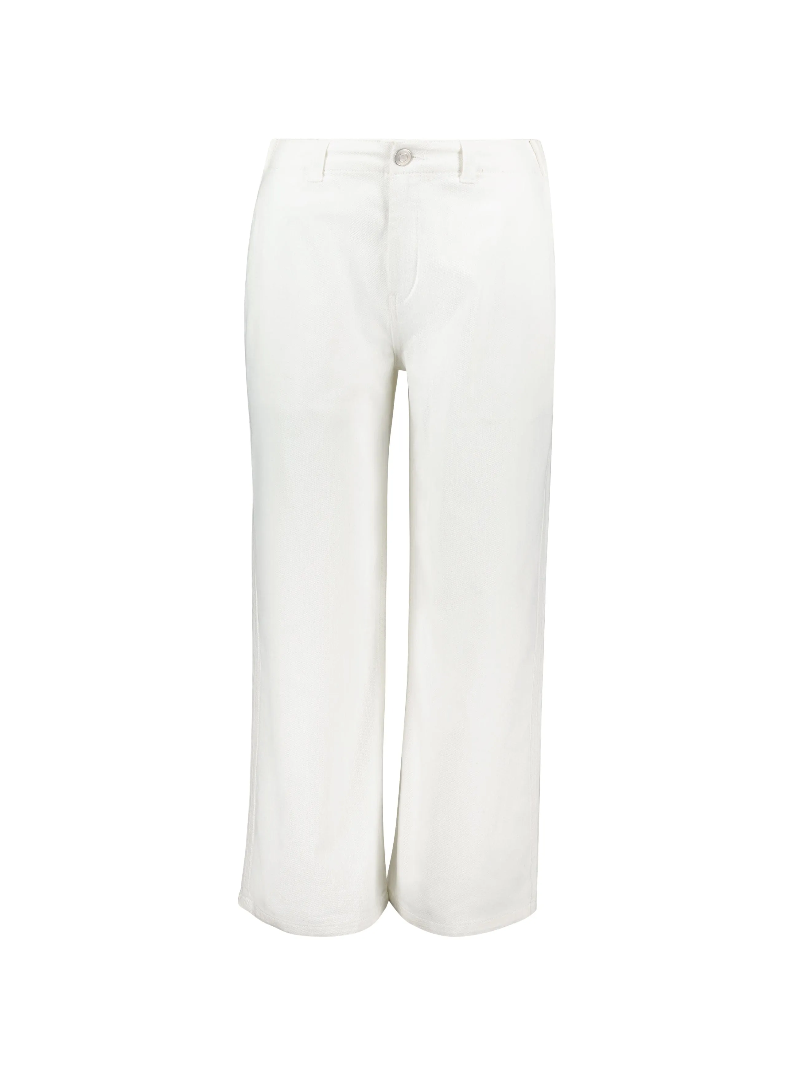 Baukjen Organic Cotton Utility Wideleg Crop Jeans | Soft White