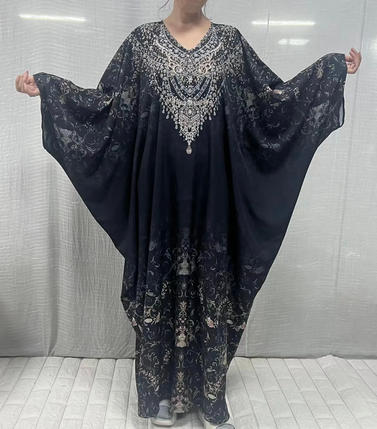 Beaded Batwing Abaya