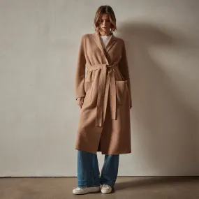 Belted Cashmere Coat - Caramel