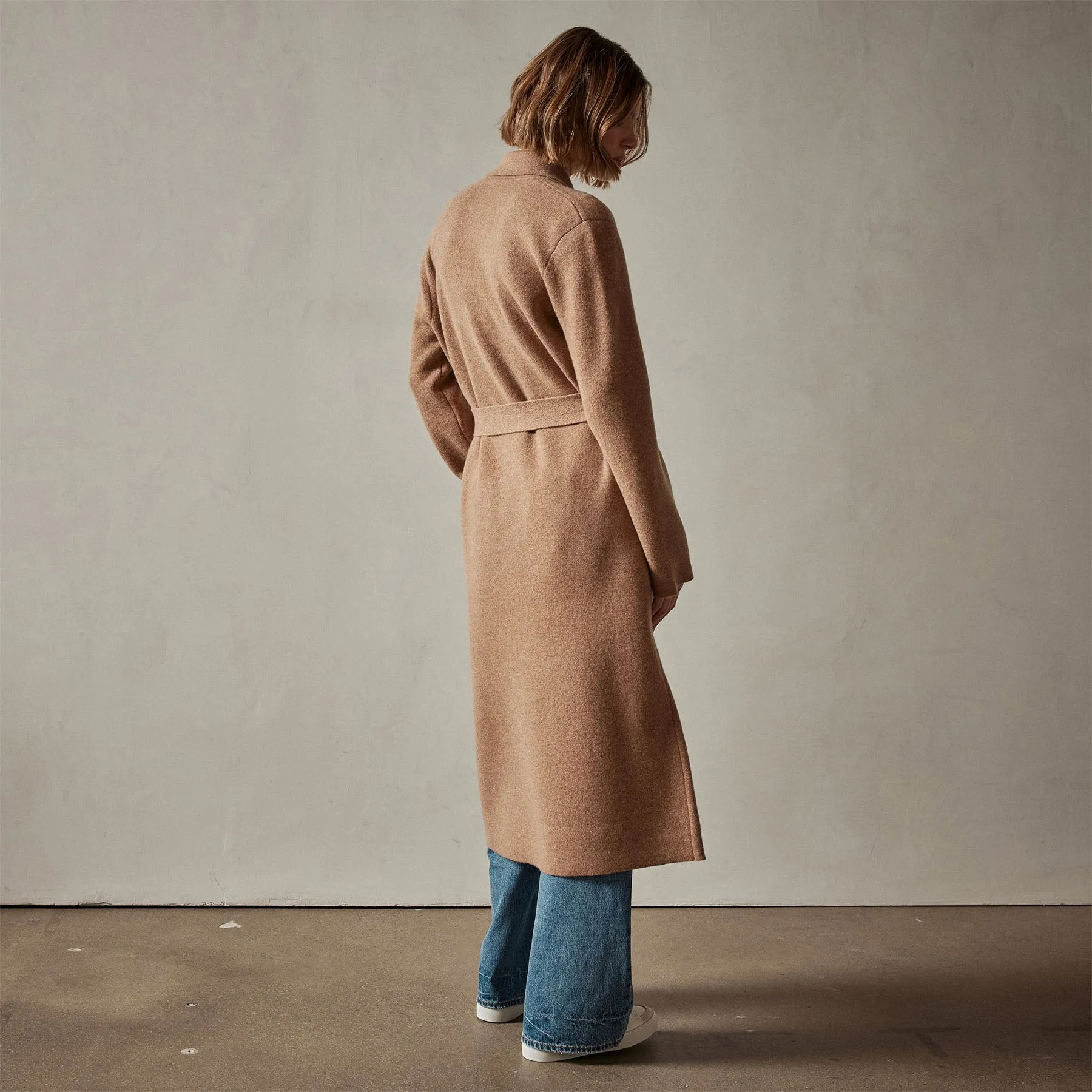 Belted Cashmere Coat - Caramel