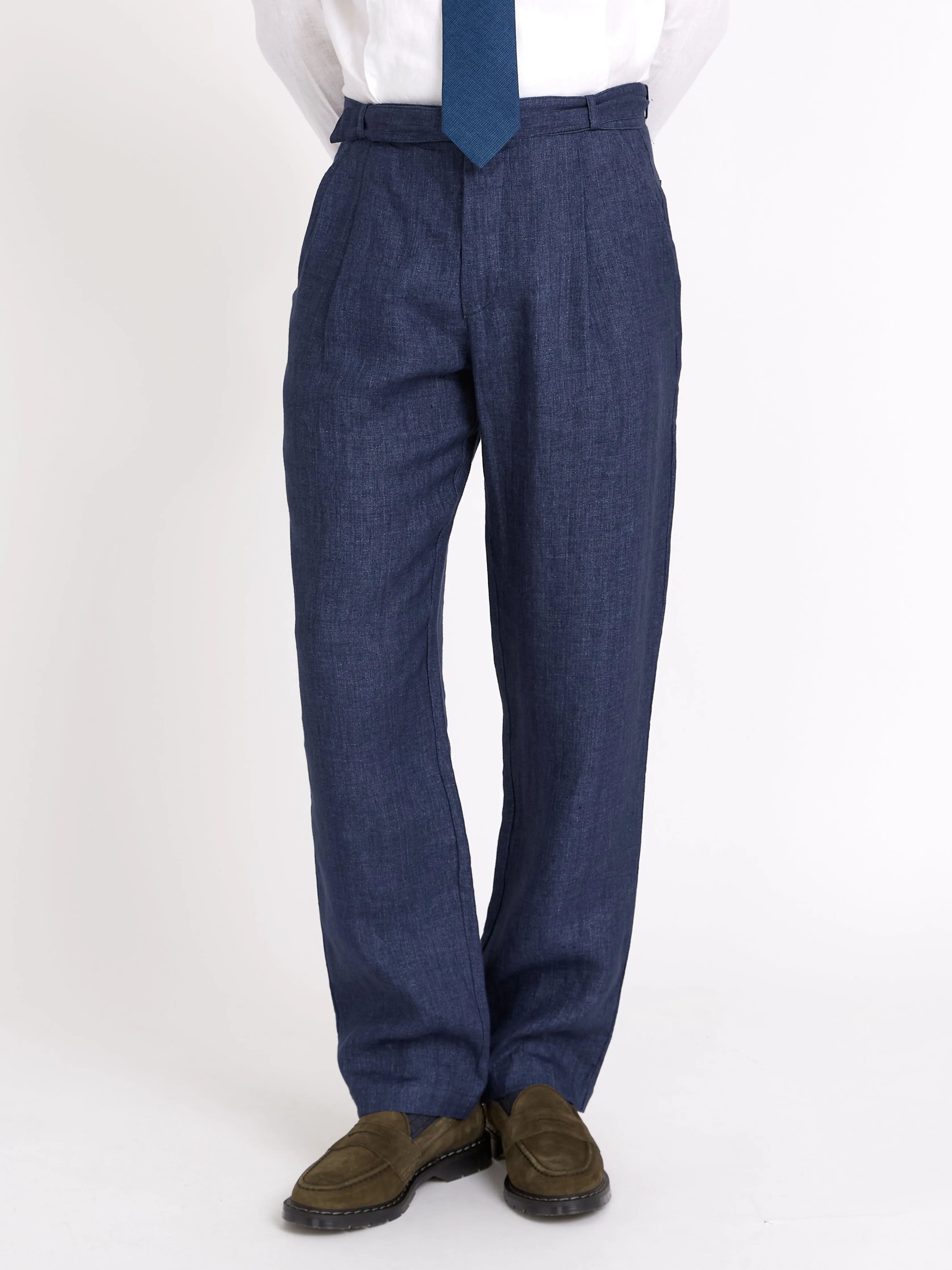 Belted Trousers Dubrow Navy