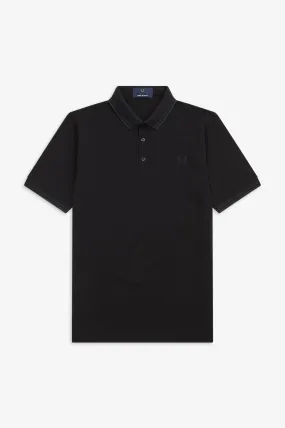 BLACK/BLACK POLO SHIRT MADE IN ENGLAND