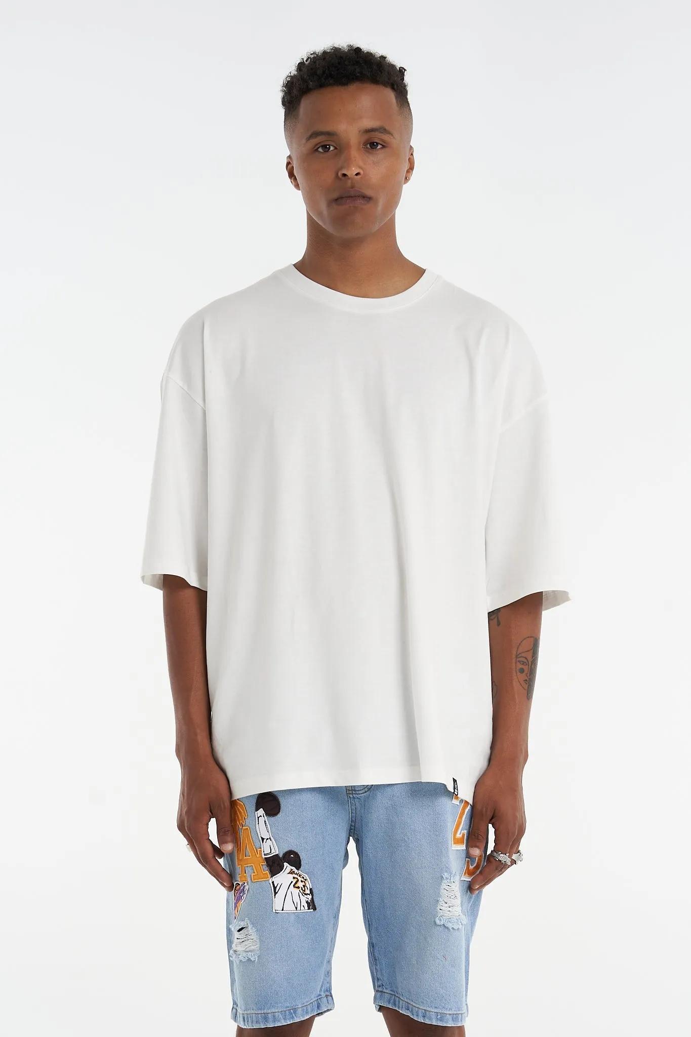 Blank Oversized Premium Tee White