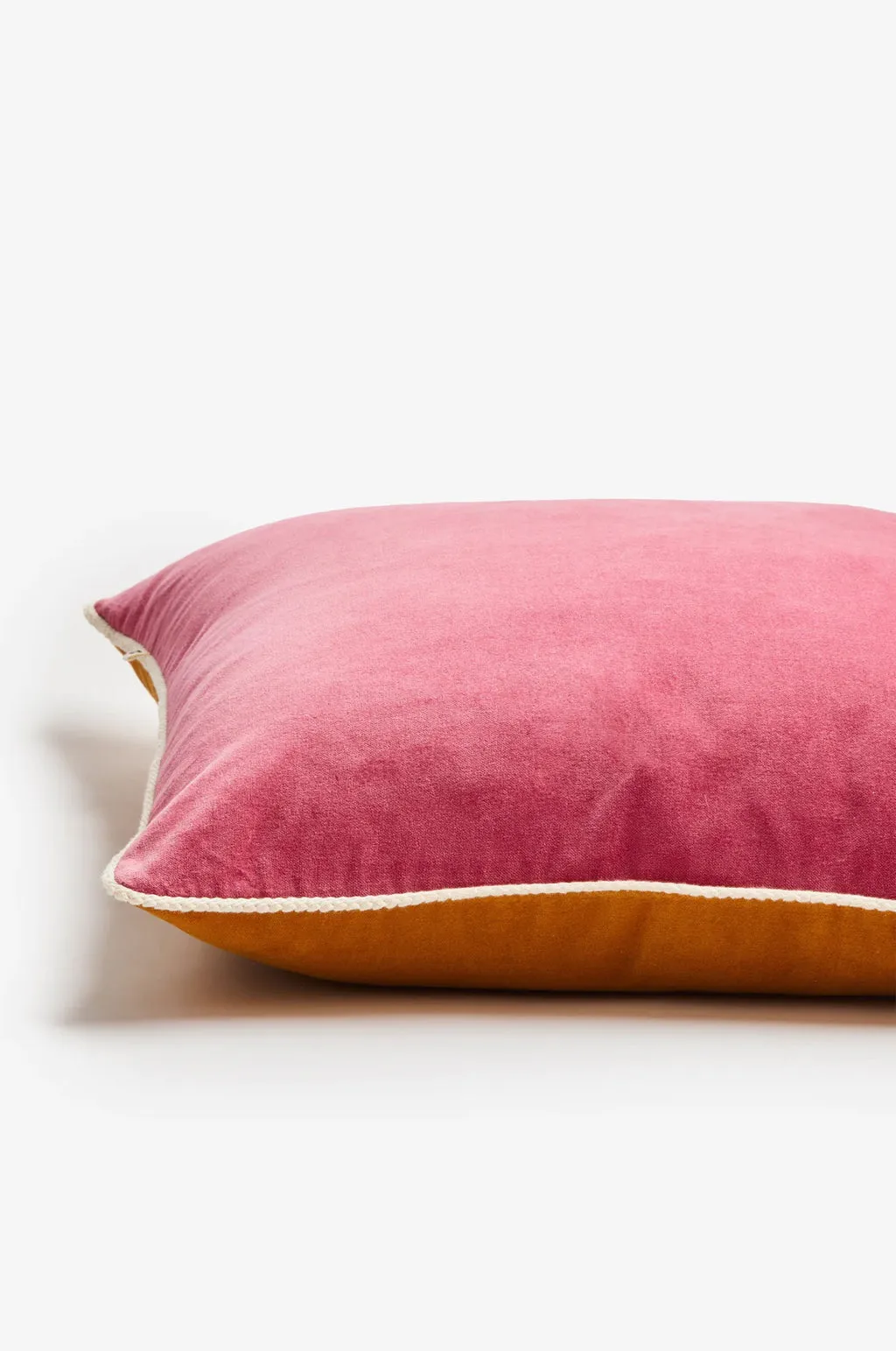 BONNIE AND NEIL CUSHION VELVET PINK TAN 50CM