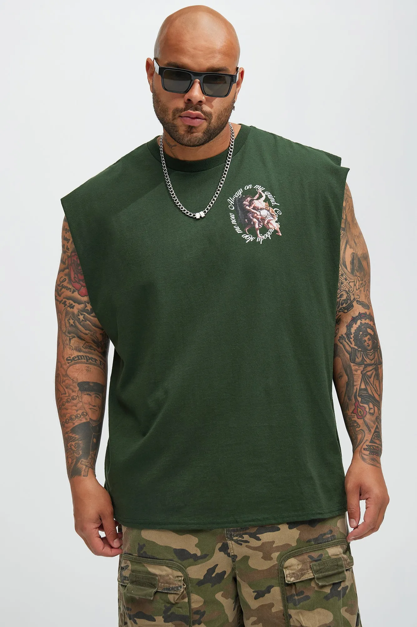 Cant Be Stopped Sleeveless Tee - Green