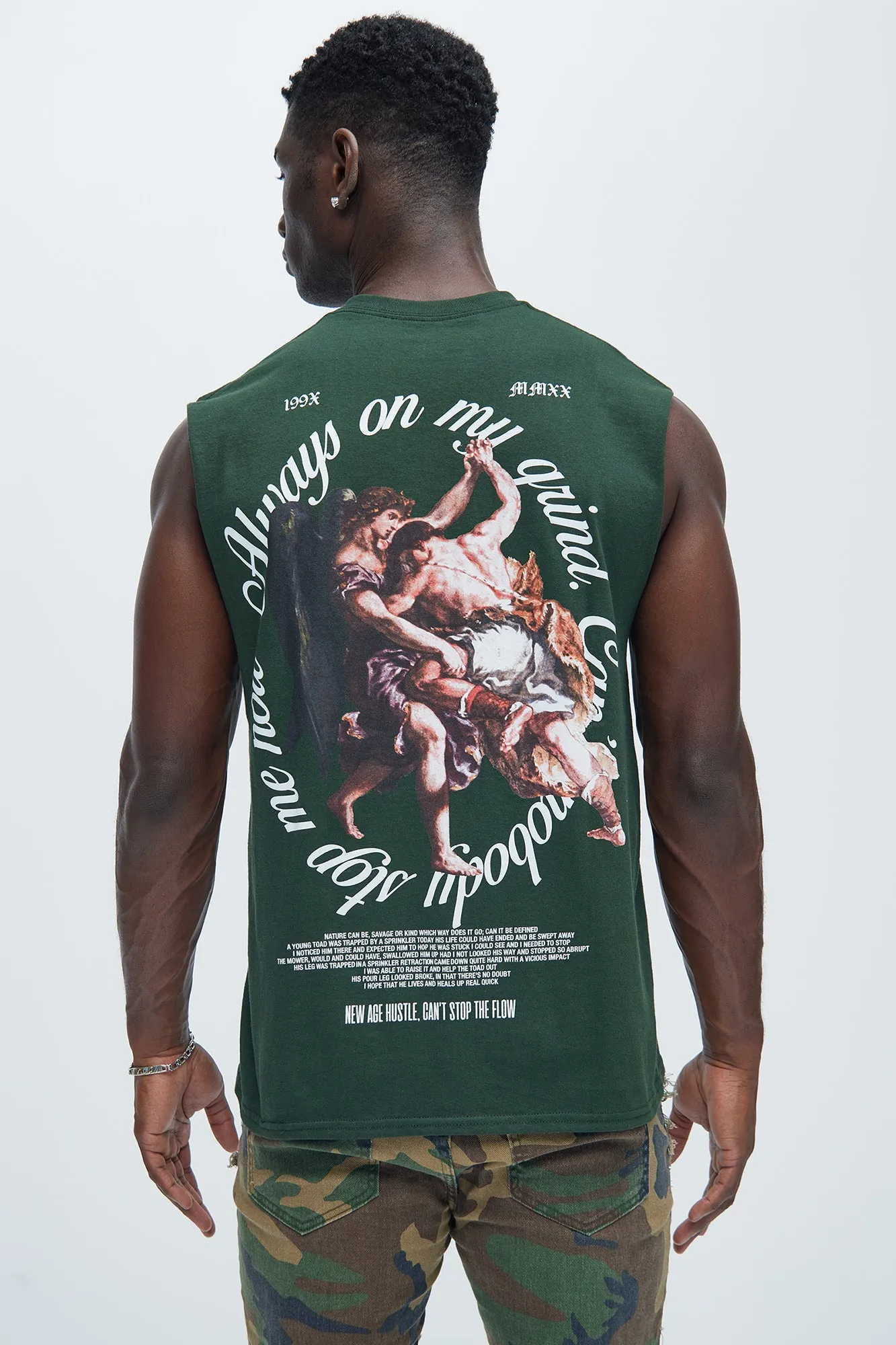 Cant Be Stopped Sleeveless Tee - Green