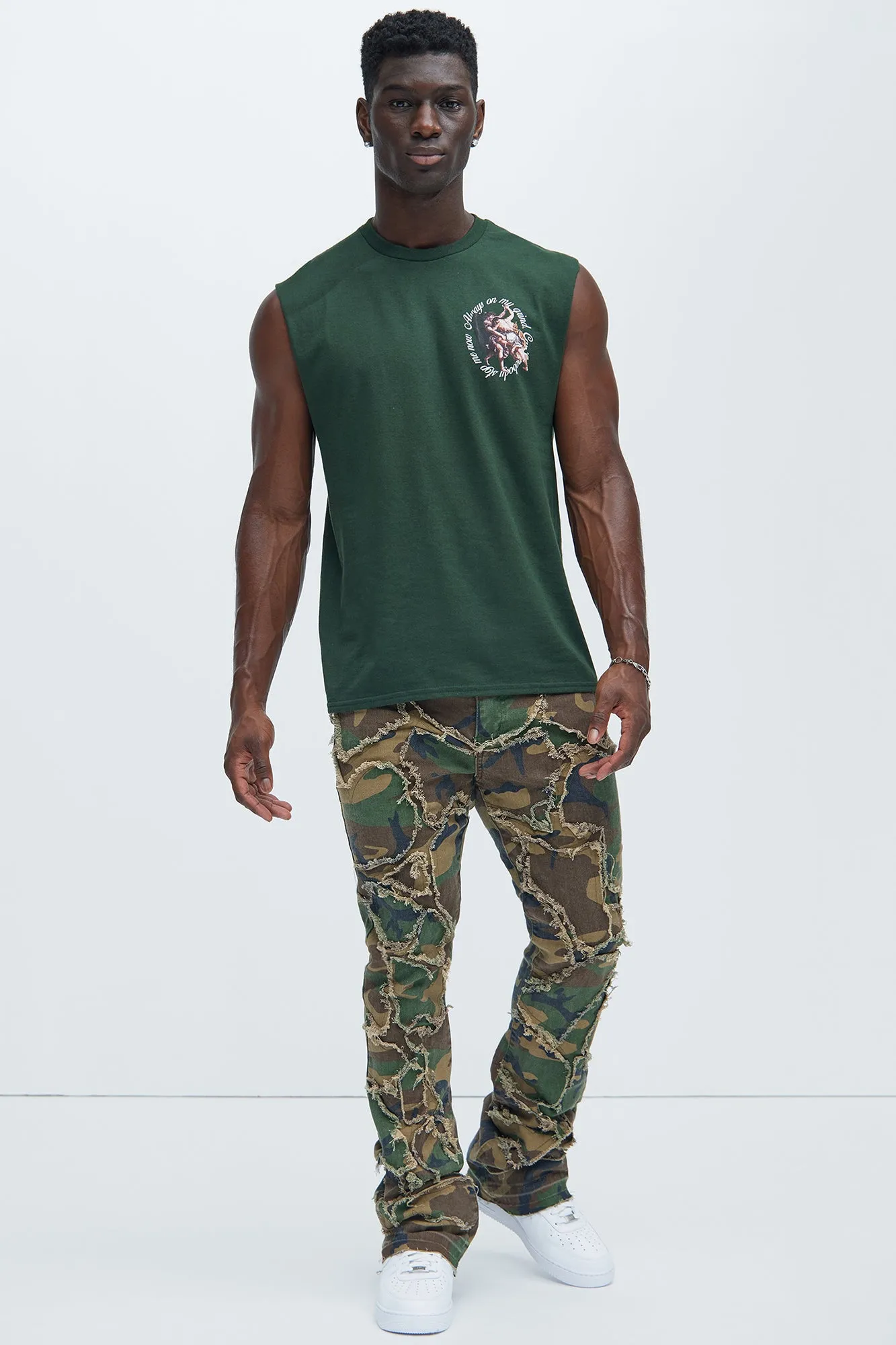 Cant Be Stopped Sleeveless Tee - Green