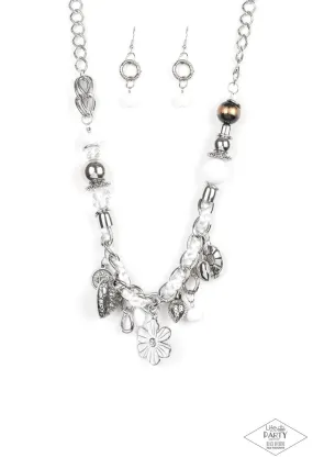 Charmed I Am Sure White Necklace - Paparazzi Accessories