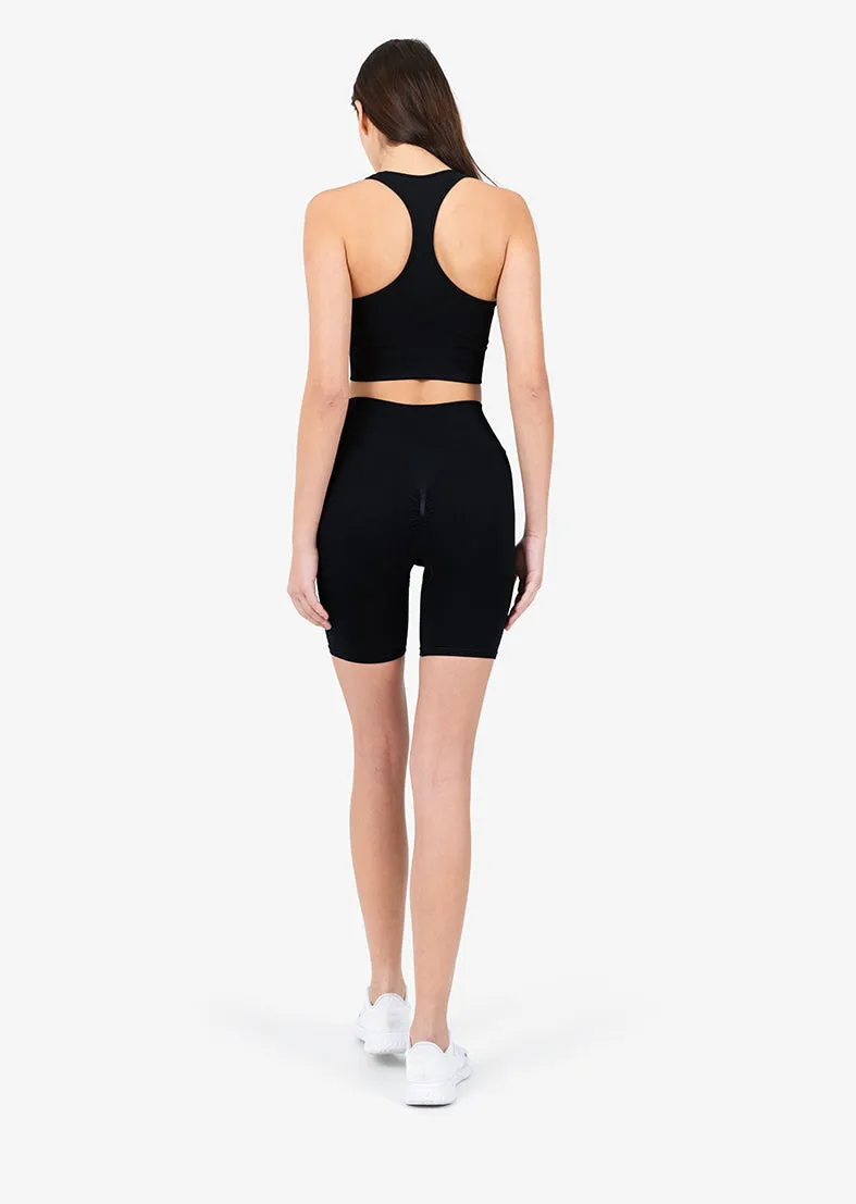 Chevron Seamless Bike Short Black