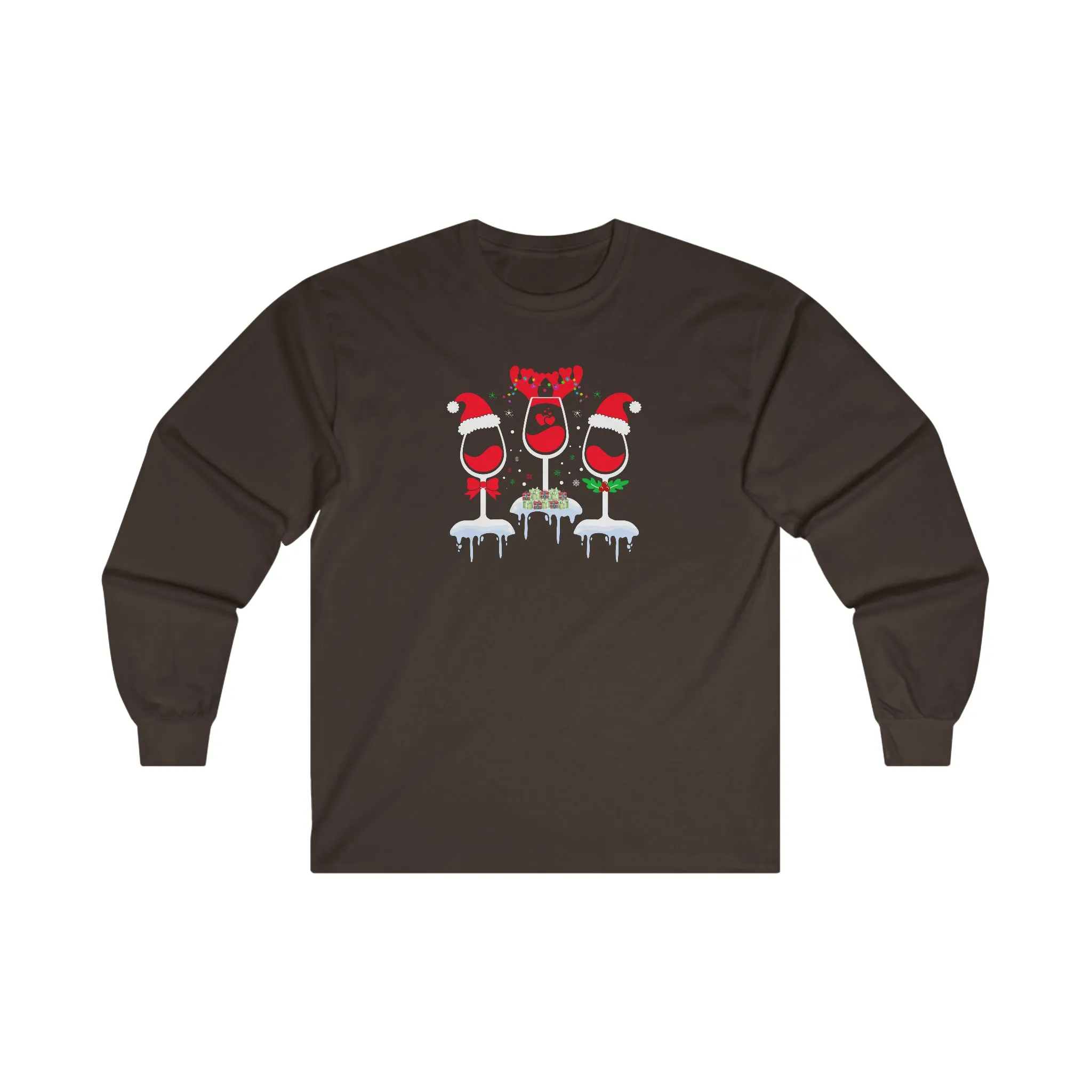 Christmas Wine Long Sleeve Tee