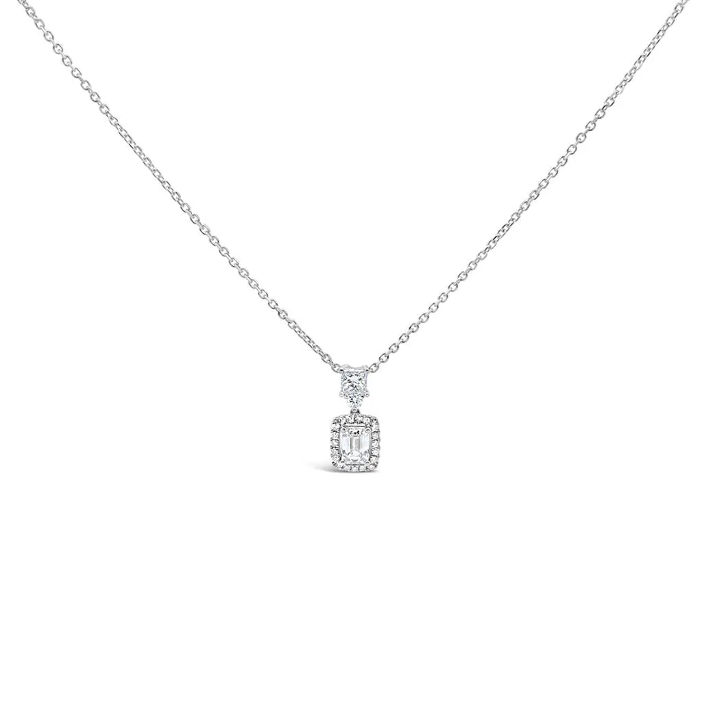 Clara by Martin Binder Diamond Halo Dangle Necklace (0.57 ct. tw.)