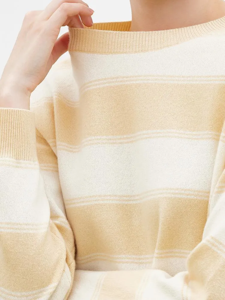 Color Block Striped Woolen Women Sweater