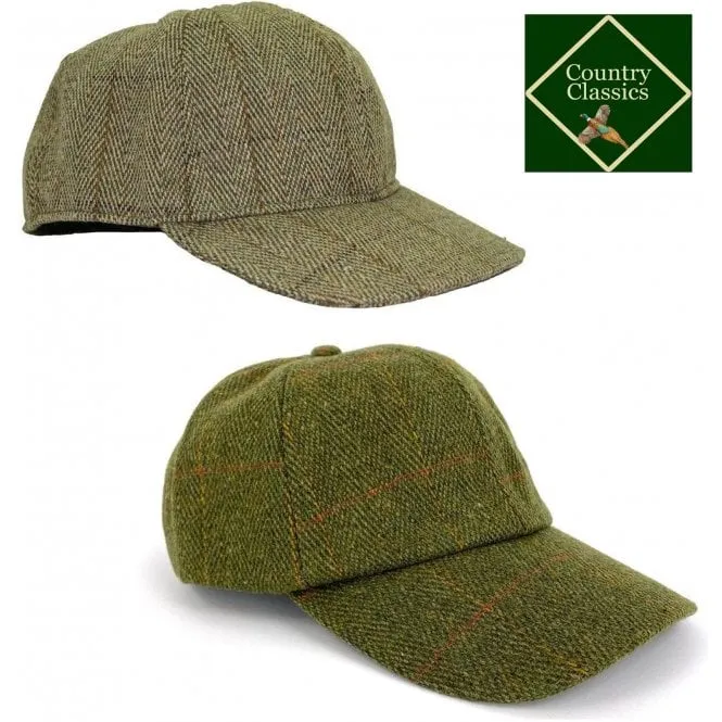 Country Classics Tweed Baseball Cap Derby Wool